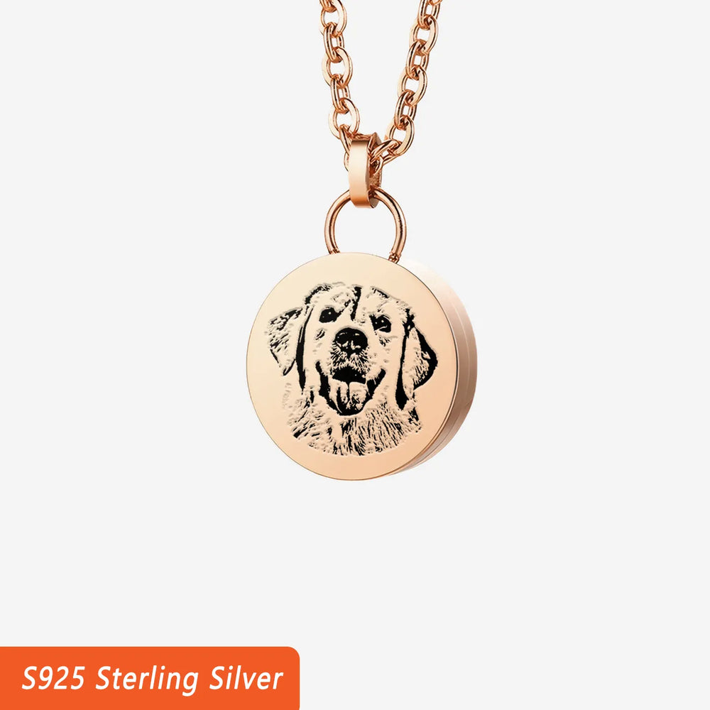 Cremation Necklace Dog Urn Necklace For Ashes or Fur