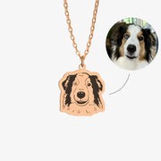 Personalized pet portrait necklace