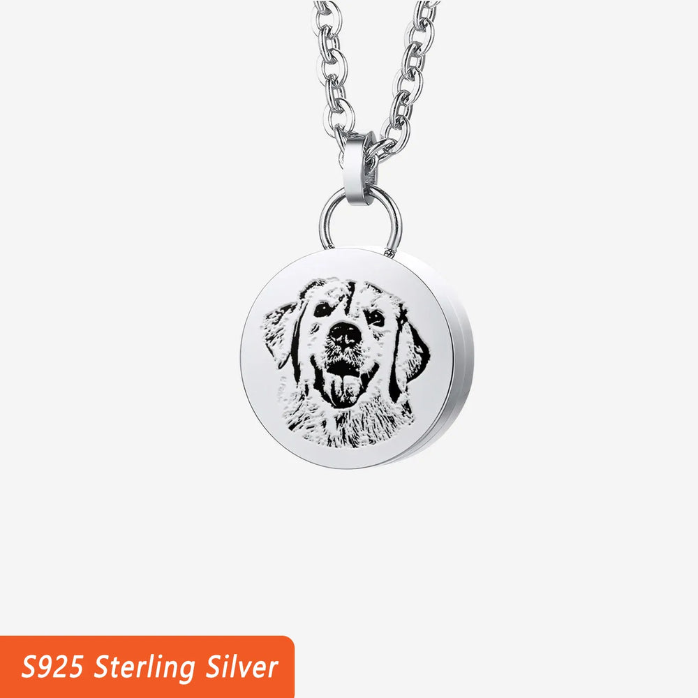 Cremation Necklace Dog Urn Necklace For Ashes or Fur