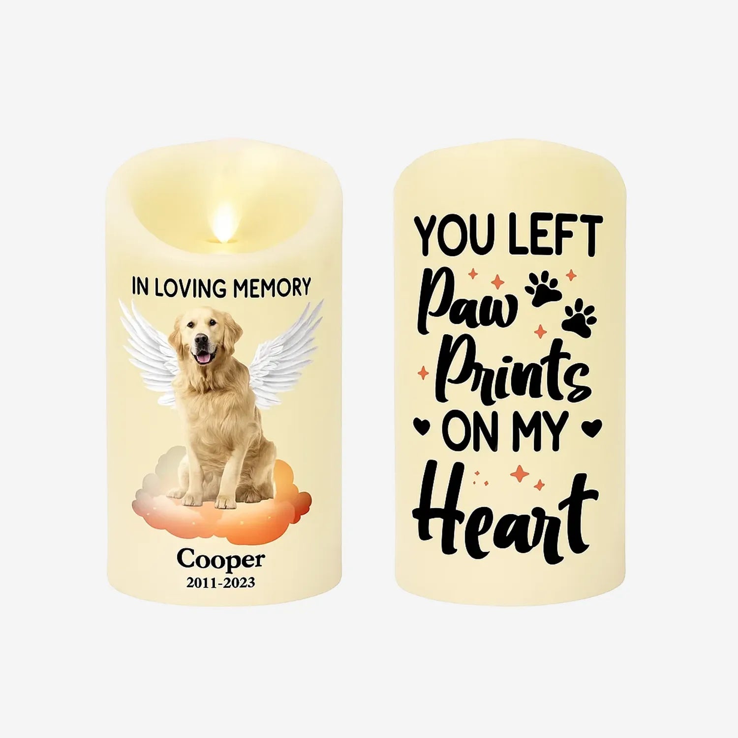 Personalized Pet Memorial Candle