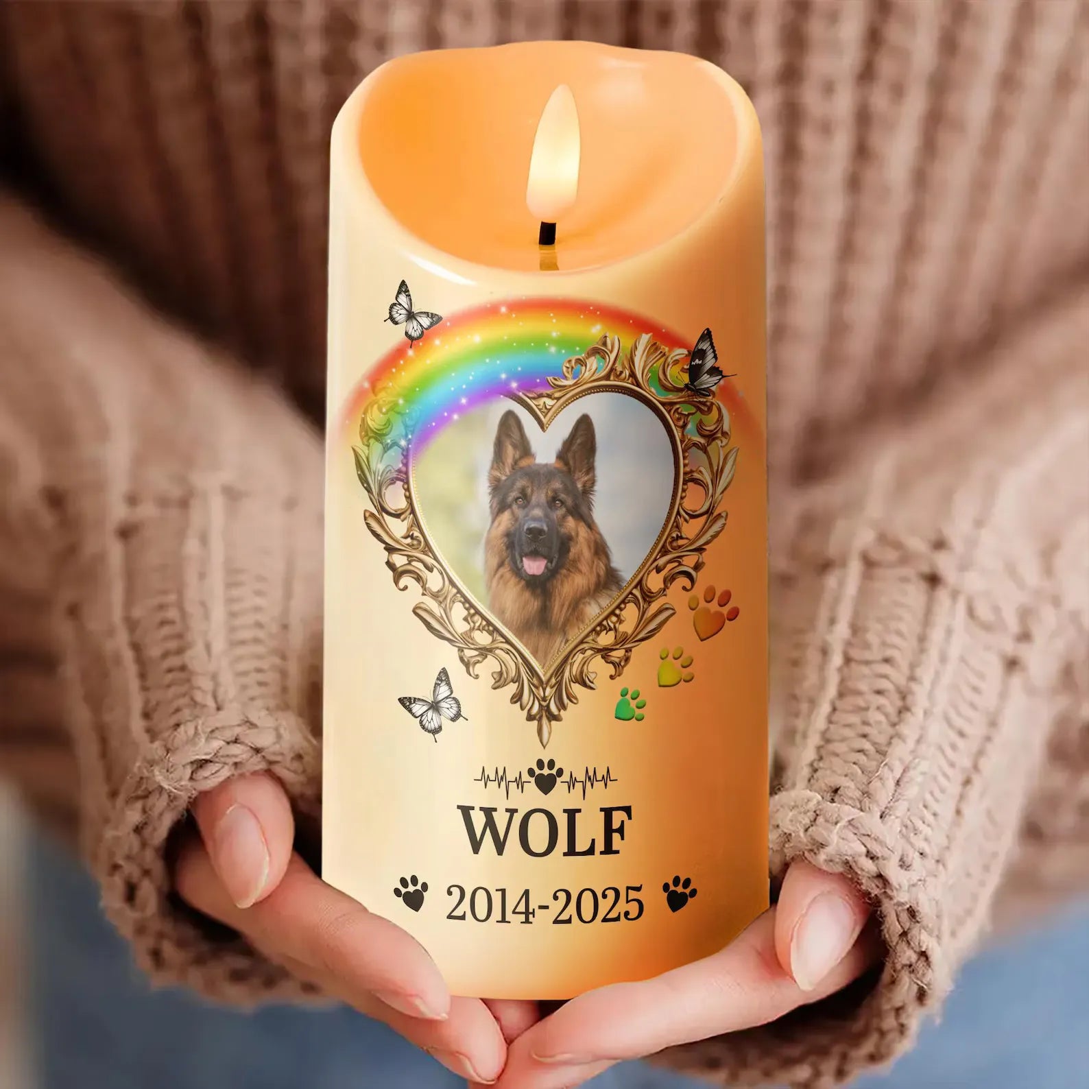 Personalized Pet Memorial Candle